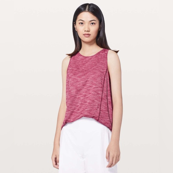 lululemon athletica Tops - Lululemon Low Key Tank *Silver Heathered Ruby Red size 6